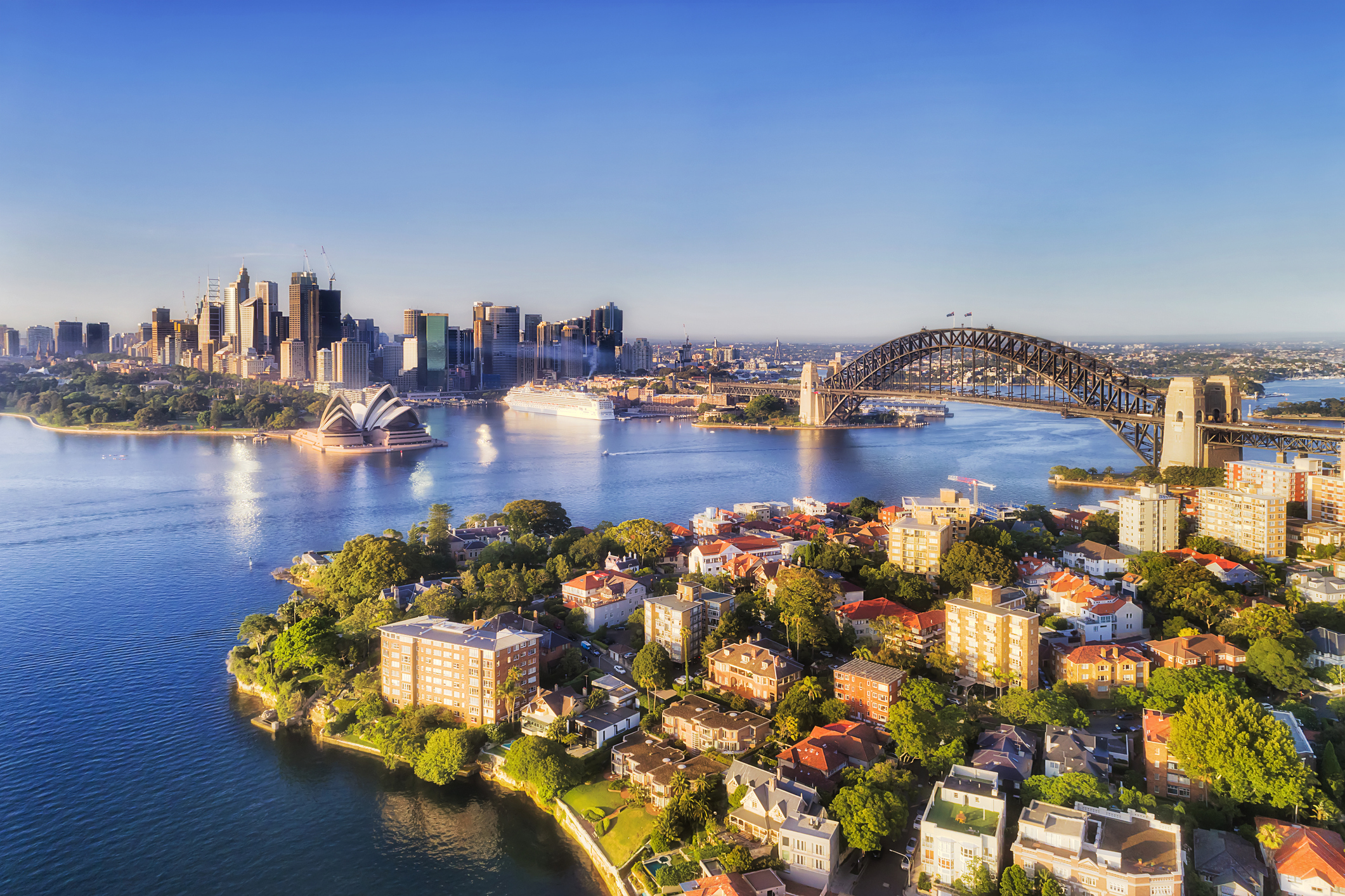 de skyline van Sydney