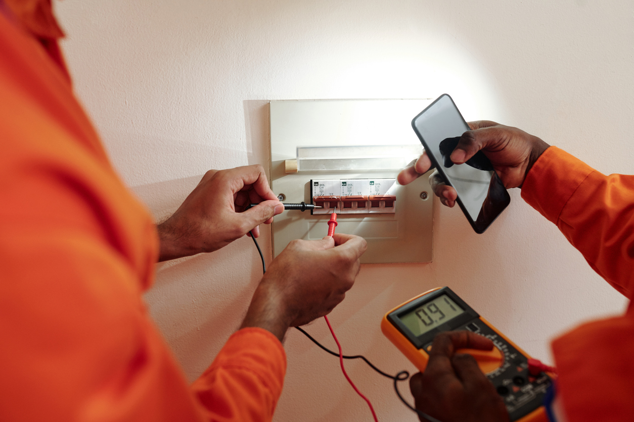 man doing portable appliance testing