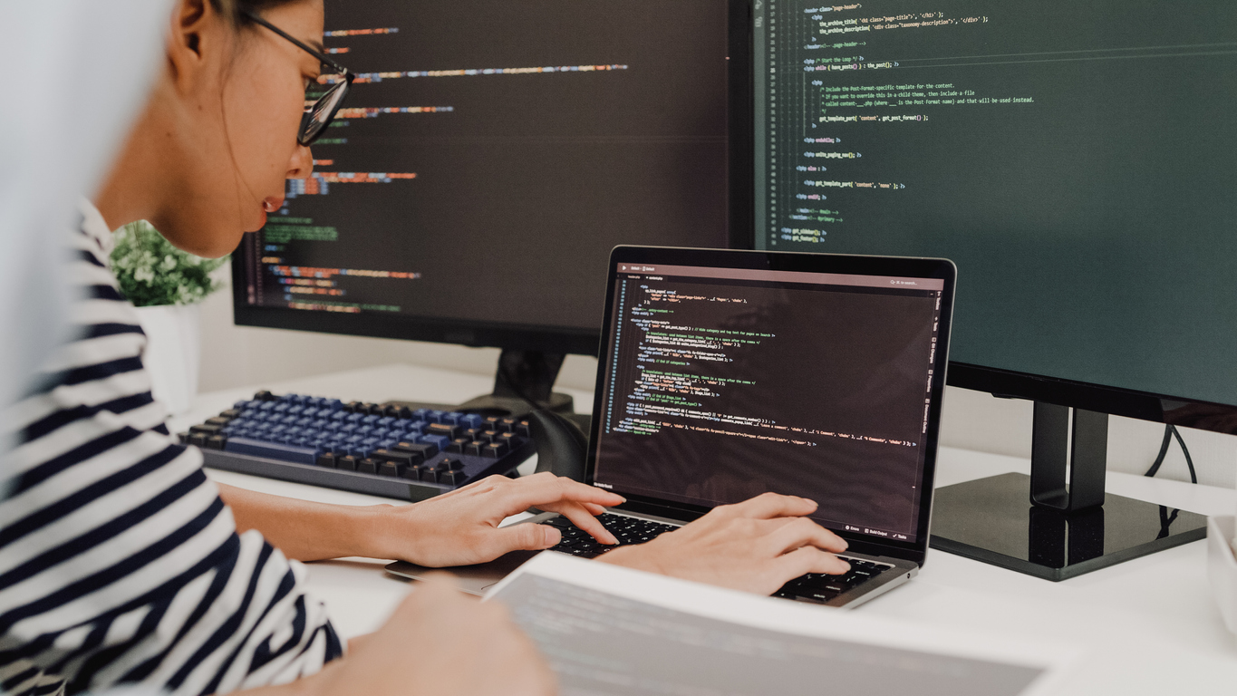 woman coding