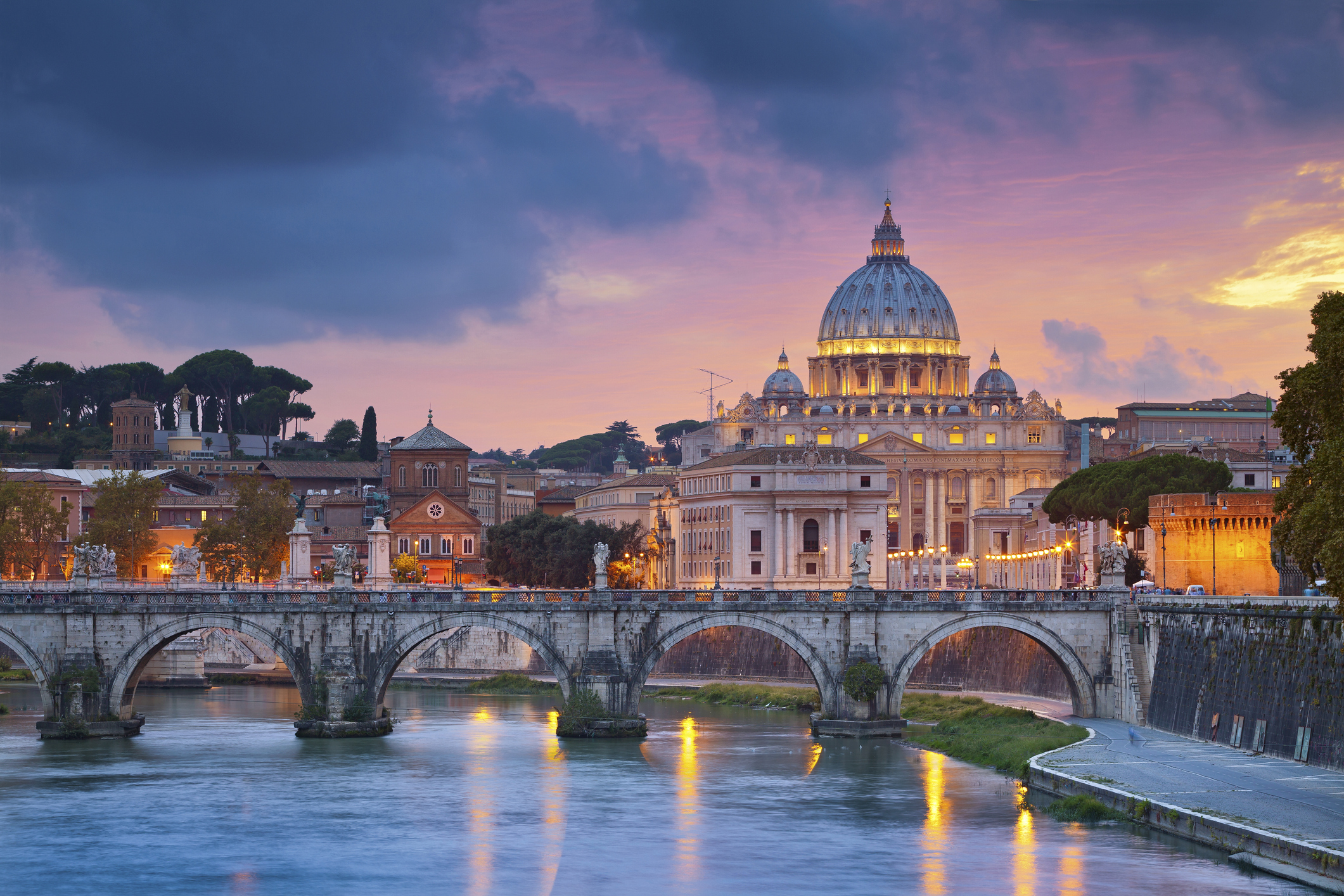 de skyline van Rome