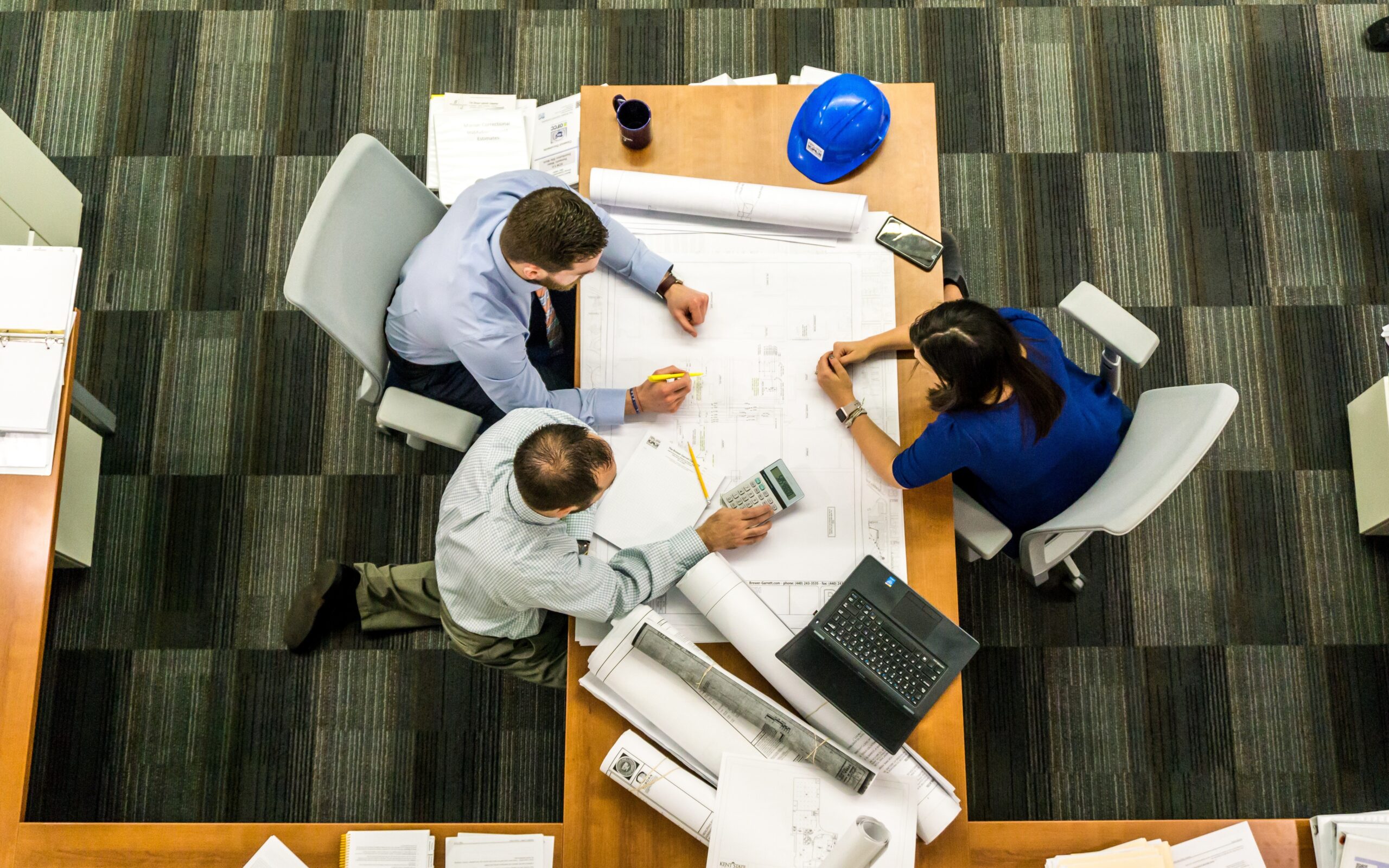 people discussing work